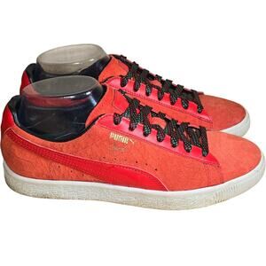 Puma Clyde Dressed High Risk Red Suede Women's Size 8 Sneaker Shoes 36558902